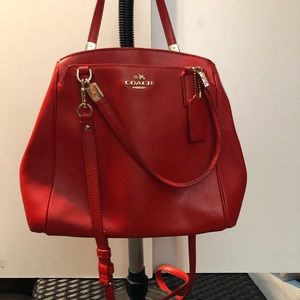 Red coach bag